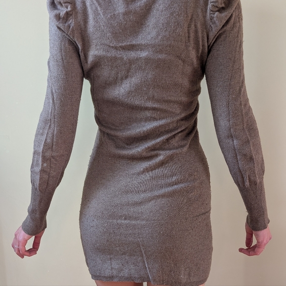 Sinéquanone Paris Light Brown Wool Sweater Dress - Picture 7 of 16